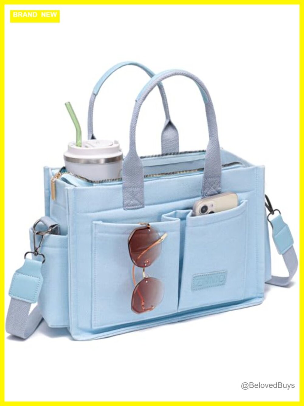 Canvas Tote Bag for Women Large Laptop Handbag Travel Work Crossbody